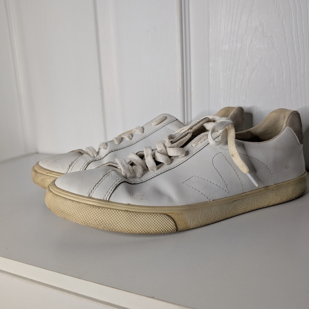 Veja Esplar Womens Shoes Leather Low Top Sneaker White Size 9 EU 40